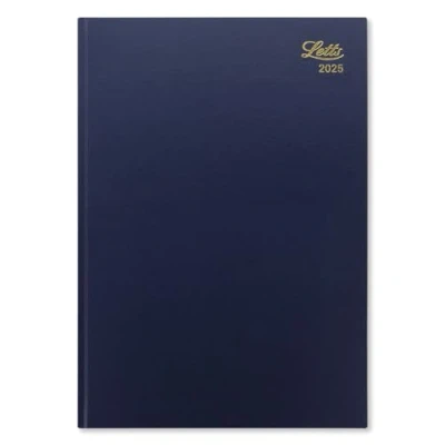 Image of Letts of London Standard A4 day to a page 2025 diary blue