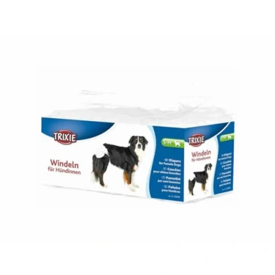 Image of TRIXIE Diapers for Female Dogs, S M waist circumference 28 40 cm, 12 pieces, 23632