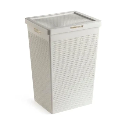 Image of TATAY Clothing Basket 60L Bohol, Polypropylene, White