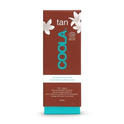 Image of Coola Sunless Tan Dry Oil Mist, 70 Percent + Organic Fake Tan, Streak Free and Transfer Resistant Self Tanner, Lightweight Vegan, 100 ml