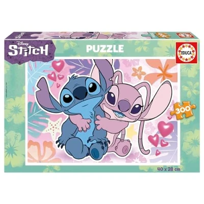 Image of Educa Children&#039;s Puzzle with 300 Pieces Disney Stitch. Dimensions: 40 x 28 cm. Recommended for children from 8 years (19964)