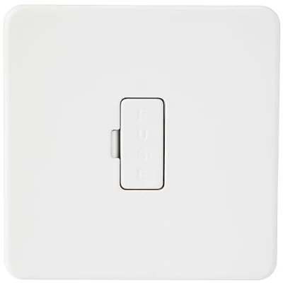 Image of KnightsBridge Screwless 13A Fused Spur Unit Matt White