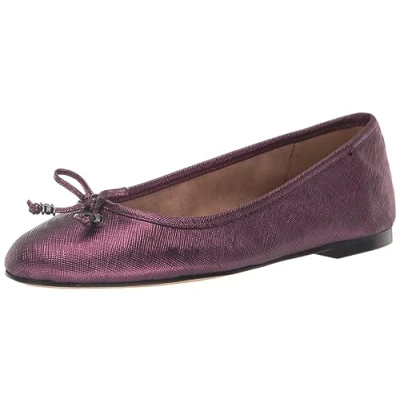 Image of Sam Edelman Womens Felicia Luxe Ballet Flat, Metallic Orchid, 5 UK