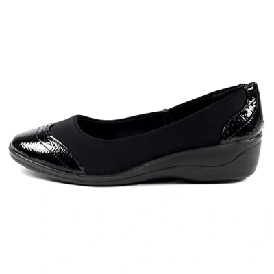 Image of Lunar Natasha Elasticated Shoe 6 Black