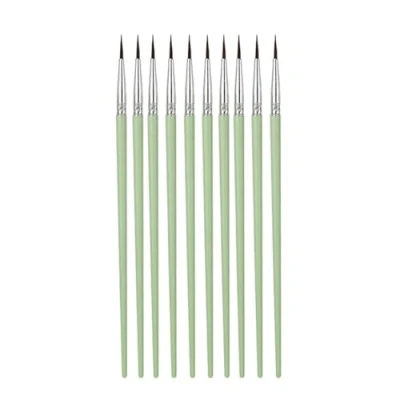 Image of 10Pcs Watercolor Pen Paintbrush Nylon Hair Paint Brushes Artist Oil Painting Brush for Professional Art