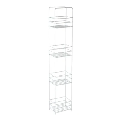 Image of 4 Tier White Rectangle Storage Caddy Premier Housewares