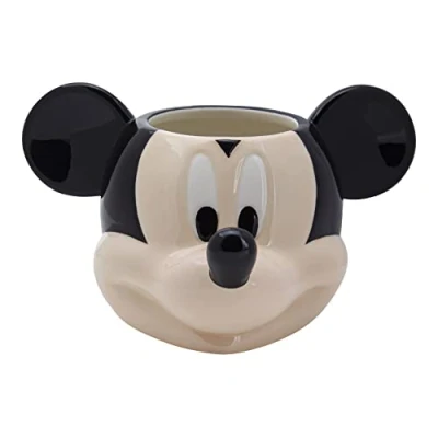 Image of Paladone Disney&#039;s Micky Mouse Shaped Ceramic Coffee Mug Officially Licensed Disney Merchandise Collectors Item Retro Novelty Gifts Drinkware