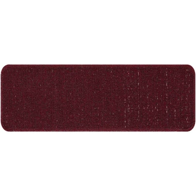 Image of vidaXL Stair Mats with Latex Backing Bordeaux 25x60 cm