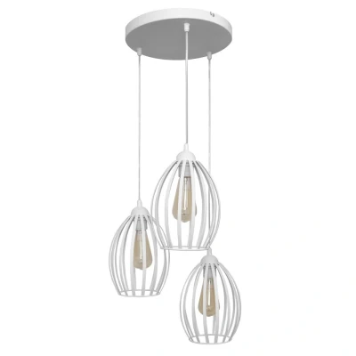 Image of Dali Cluster Pendant Ceiling Light White 38cm