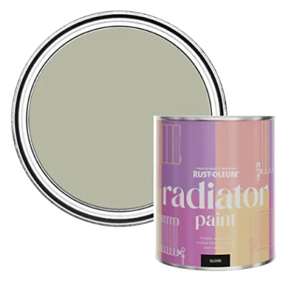 Image of Rust Oleum Brown Heat Resistant Radiator Paint in Gloss Finish Tanglewood 750ml