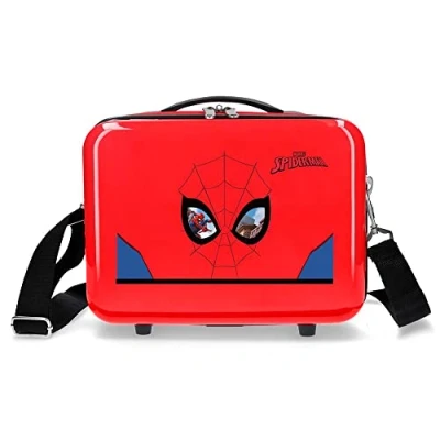 Image of Marvel Spiderman Protector Adaptable Toiletry Bag with Red Shoulder Strap 29x21x15 cms Rigid ABS 9.14L 0.6 kgs