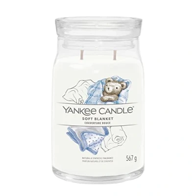 Image of Yankee Candle Signature Scented Soft Blanket Large Jar with Double Wicks Soy Wax Blend Long Burning