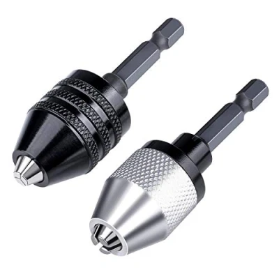 Image of ACCOCO 0.3 6.5mm Keyless Drill Chuck Conversion Tool 1/4 inch Hex Shank Quick Change Adapter Converter for Electric Grinder