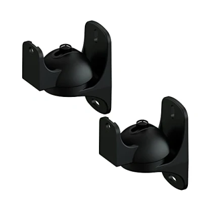 Image of King Universal Tilt &amp; Swivel Speaker Wall Mount Bracket, Pair, for Surround Sound Speakers, SONOS PLAY:1 compatible, Max. Weight 3.5kg Home Cinema Systems (Black)