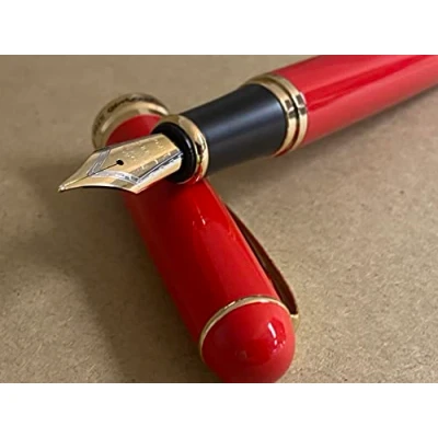 Image of Rhapsody Jinhao x750 Fountain Pen 0.5mm Medium Fine Nib Ink Pens (Ferrari Red)
