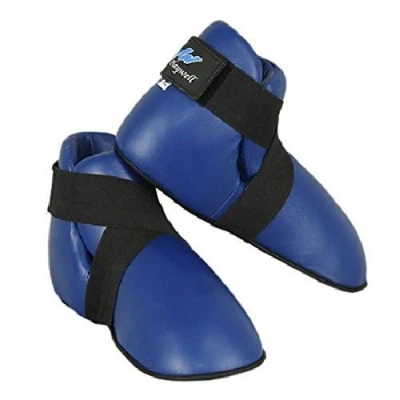 Image of Playwell Deluxe Competition Vinyl Semi Contact Boots BLUE NEW (Large)