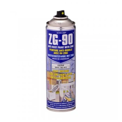 Image of Action Can 1936 Model ZG 90 Cold Zinc Galvanising Paint and Colour, 500 mL Aerosol, White