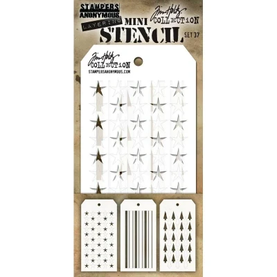 Image of Tim Holtz Stampers Anon Mini Stencil, Set #37, One Size