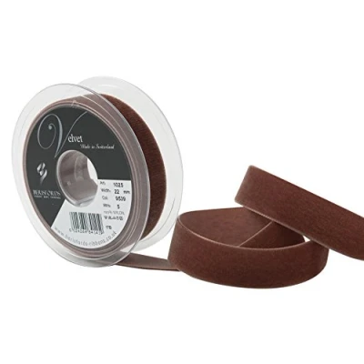 Image of Berisfords Velvet Ribbon, Tabac, 10.2 x 3 cm