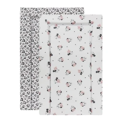 Image of Kinder Valley Baby Changing Mat Minnie Mouse Nappy Mats for Babies, Portable Unisex with Cute Design (Pack of 2)