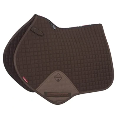 Image of LeMieux Close Contact Cotton Square Saddle Pad Pads for Horses Equestrian Riding Equipment and Accessories (Brown Small/Medium)