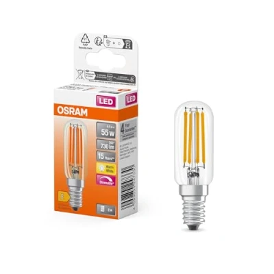 Image of Osram LED Special Lamp in Tropfenform, Klar, Multicoloured, 6.5 W, 730 lm, 2700 K für warmweißes Licht, E14 Sockel, 25 mm Durchmesser, EEK E, dimmbar.