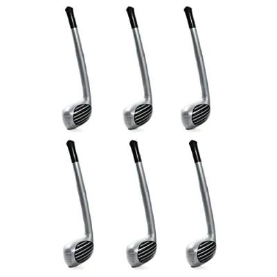 Image of Quickdraw 6 x Inflatable Golf Club 92cm Pub Fancy Dress Costume Party Prop Accessory Blow up Driver