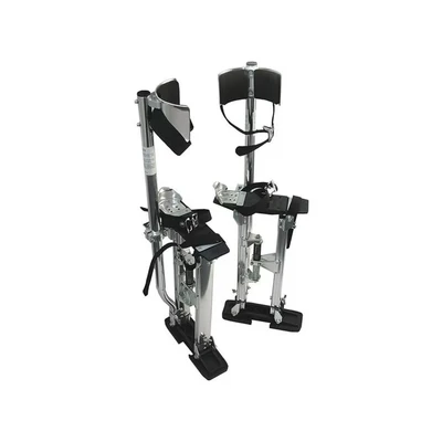 Image of Faithfull Aluminium Decorators Stilts 114kg (250lb) Load Bearing. Adjustable height 450 750mm, with Carry Bag