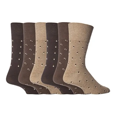Image of Gentle Grip 6 Pairs Mens Sockshop Classic Socks Size 11 Uk, 39 45 Eur (RJ20)