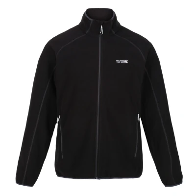 Image of Regatta Mens Hadfield Full Zip Fleece Jacket (Black) Size Medium