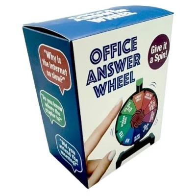 Image of Diabolical DP1365 Office Answer Wheel Secret Santa Gifts for Work Colleagues, Funny Boss Gifts, Colleague, Desk Accessories, Cool Gadgets