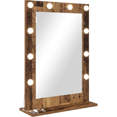 Image of vidaXL Vanity Mirror Old Wood Solid 70 x 50 18 cm