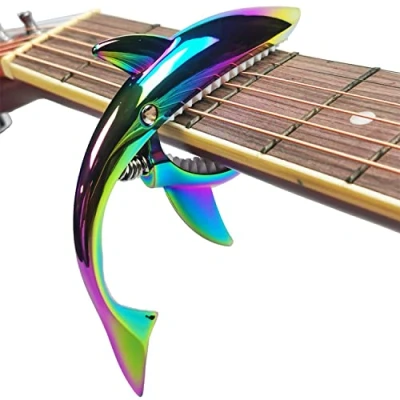 Image of Shark Capo,Zinc Alloy Tone Clip for Acoustic,Folk,Electric Guitar and Ukulele