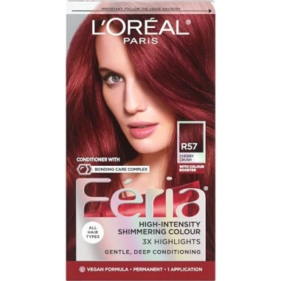 Image of L&#039;Oréal Paris Feria Permanent Hair Color, R57 Cherry Crush (Intense Medium Auburn)