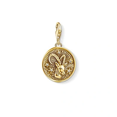 Image of Thomas Sabo Women Charm Pendant Zodiac Sign Capricorn Club 925 Sterling Silver 1661 414 39