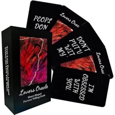Image of Love Oracle Cards,80 Tarot Cards Twin Flame Deck,Love Deck Make Romantic,Tarot with Message on Them