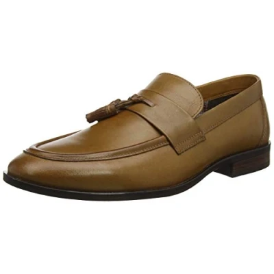 Image of Thomas Crick Men&#039;s &#039;Lumley&#039; Loafers, Stylish Comfortable and Durable Shoes, Crafted with Premium Leather, Perfect for Any Occasion (Black/Tan)