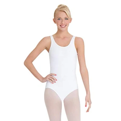 Image of Capezio Women&#039;s Tank Leotard, White, XL