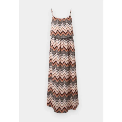 Image of ONLY Women&#039;s Onlwinner S/L Maxi Dress Noos Ptm, Cloud Dancer Arabian Zigzag, 16