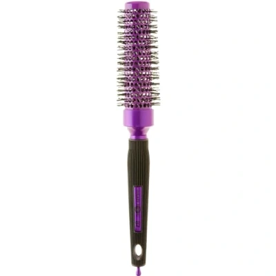 Image of Head Jog 87 Purple Radial Brush. Ceramic Coating Barrel with Nylon Bristle &amp; Rubber Handle. Lightweight Durable Hair Brush for Hairdressing. Reduce Frizz Healthy Looking Hair. (25mm)