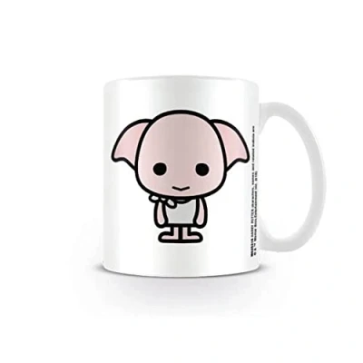 Image of Harry Potter Ceramic Mug with Japanese Style Chibi Illustrations of Dobby in Presentation Box Official Merchandise