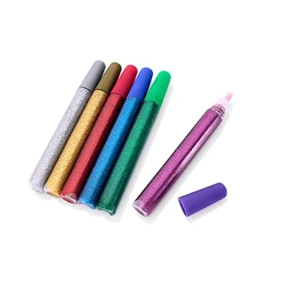 Image of Premier Stationery Crafty Bitz Glitter Glue. 6 Assorted Colours. x 15g.