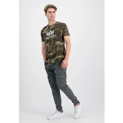 Image of Alpha Industries camo Print Tshirt, Size: Small, Olive