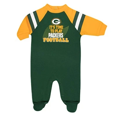 Image of NFL Baby Boys Footed Sleep and Play Footie, Team Color, 3 Months