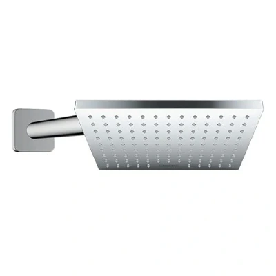 Image of hansgrohe Vernis Shape EcoSmart Wall Drencher Shower Head 230mm Chrome 240mm Arm