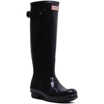 Image of Hunter Original Tall Gloss, Women&#039;s Wellington Boots, Blue (Navy), 3 UK (36 EU)