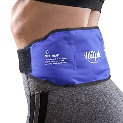Image of Hilph Ice Pack for Back Pain Relief, Reusable Lower Hot Cold Compression Therapy Lumbar Injuries, Sciatic Nerve, Herniated or Degenerative Disc, Tailbone Blue