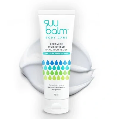 Image of Suu Balm Itch Relief Cream, Menthol &amp; Ceramide Body Moisturiser in 5 Minutes Psoriasis, Dry, Sensitive Skin, Eczema Treatment (75ml))