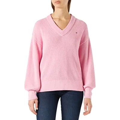 Image of Tommy Hilfiger Women Jumper Pullover, Pink (Classic Pink), XS