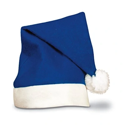 Image of eBuyGB Adults Unisex Festive Christmas Santa Hat (Blue)
